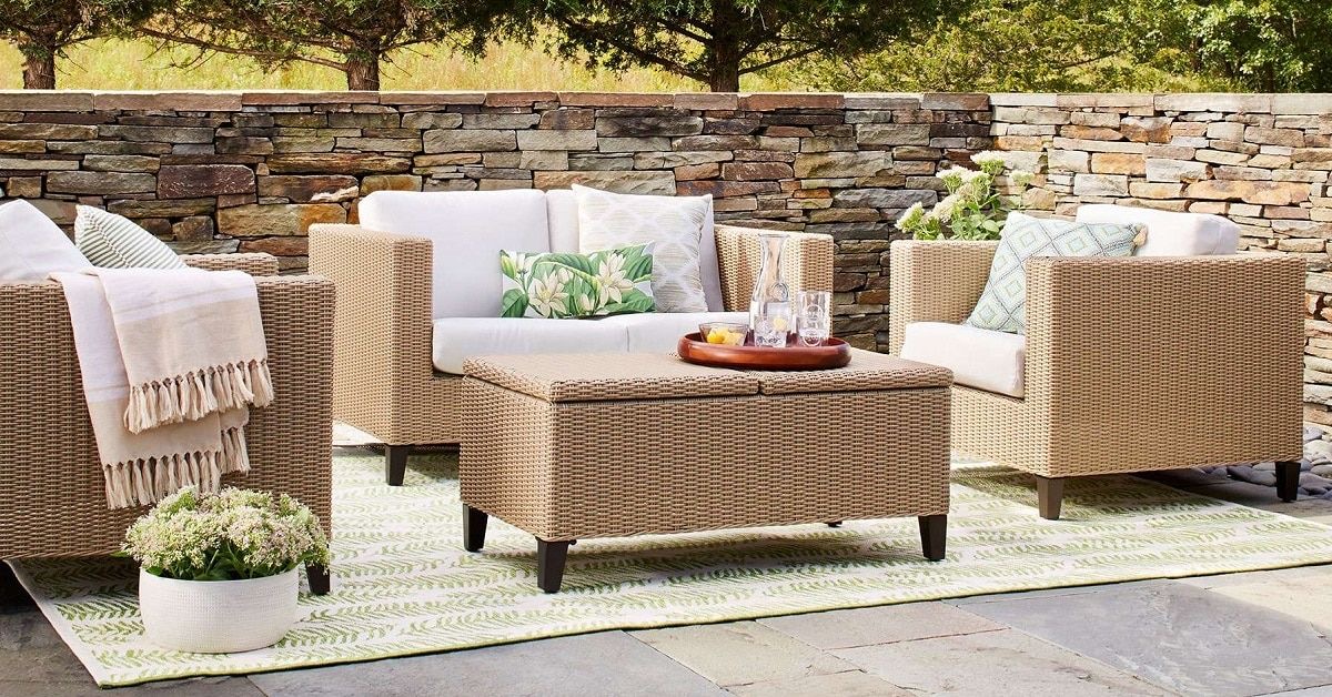 salon, de, jardin, en, resine